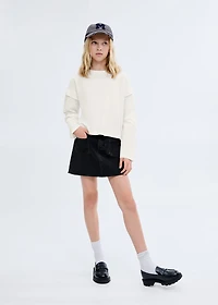 Denim short skirt