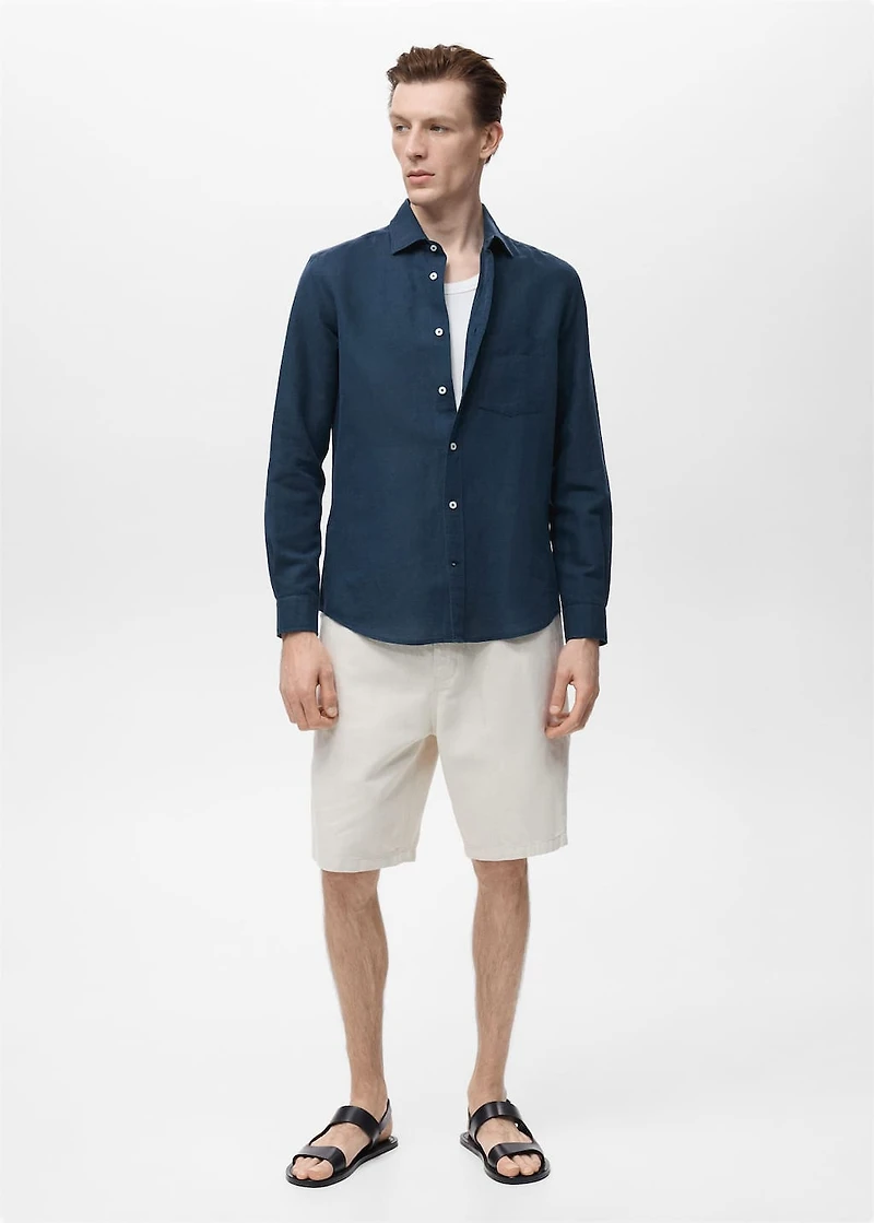 Pocket linen shirt