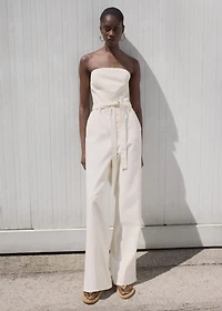 Denim jumpsuit belt