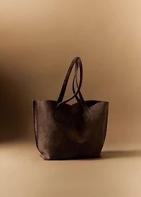 Suede shopper bag