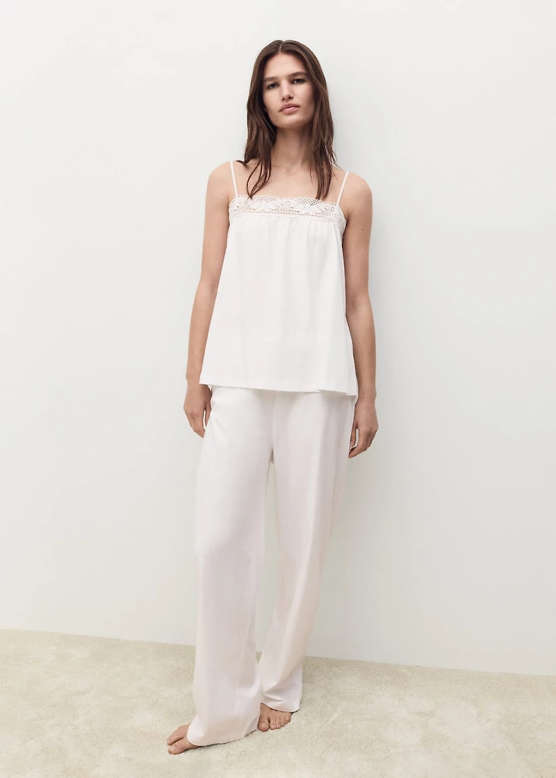 Long cotton pajama pants