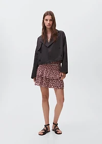 Printed ruffle skirt