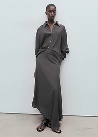 Asymmetrical maxi-skirt