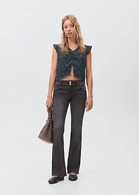 Floral blouse with ruffles