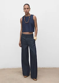 Denim crop top