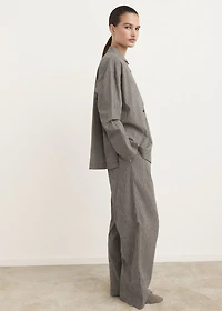 Two-piece cotton pajamas gingham check