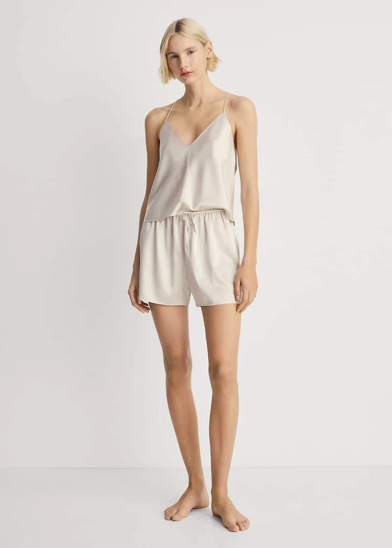 Silk pajama top