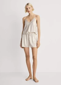 Silk pajama top