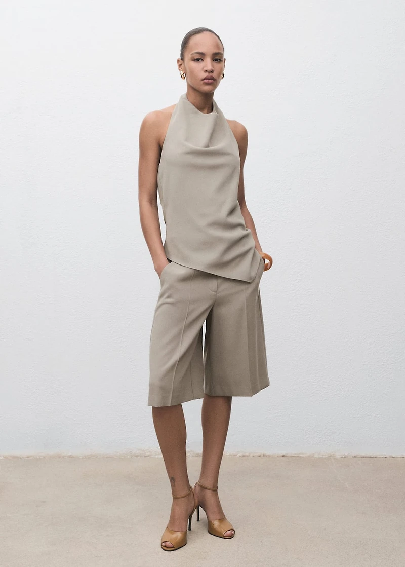 Mid-rise bermuda shorts