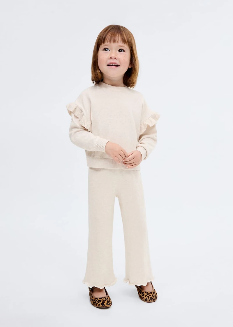 Cotton-knit trousers