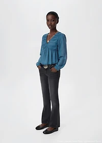 Ruched flowing blouse