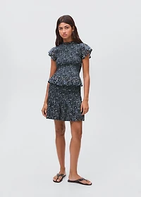 Printed short skirt