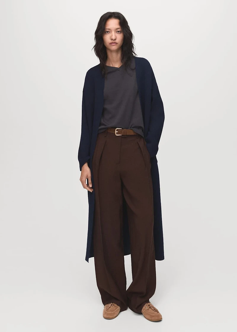 Knitted long coat