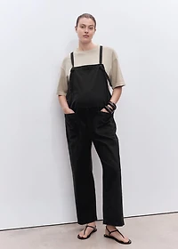 Maternity denim dungarees