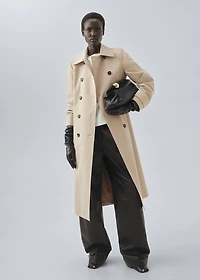 Classic 100% cotton trench coat