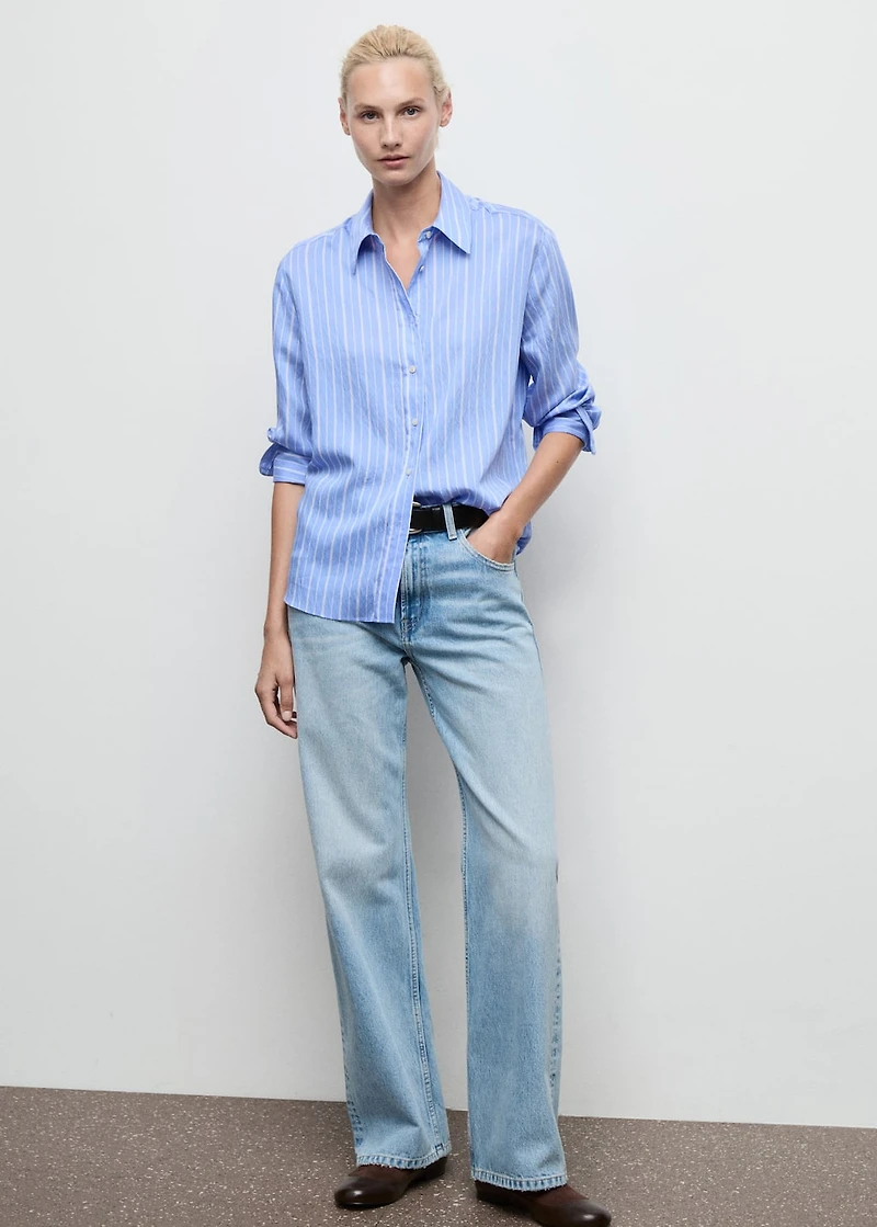 Striped straight shirt
