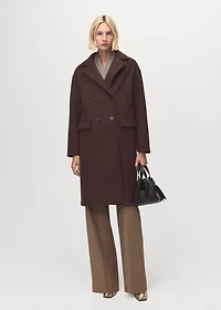 Double-breasted midi coat