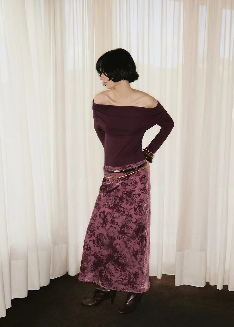 Long jacquard skirt