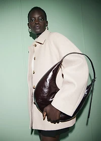 Short coat with notched lapel collar
