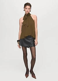 Halter top with bow