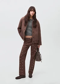 Straight-fit jeans with studs