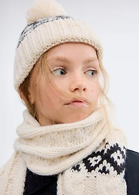 Knitted bobble hat
