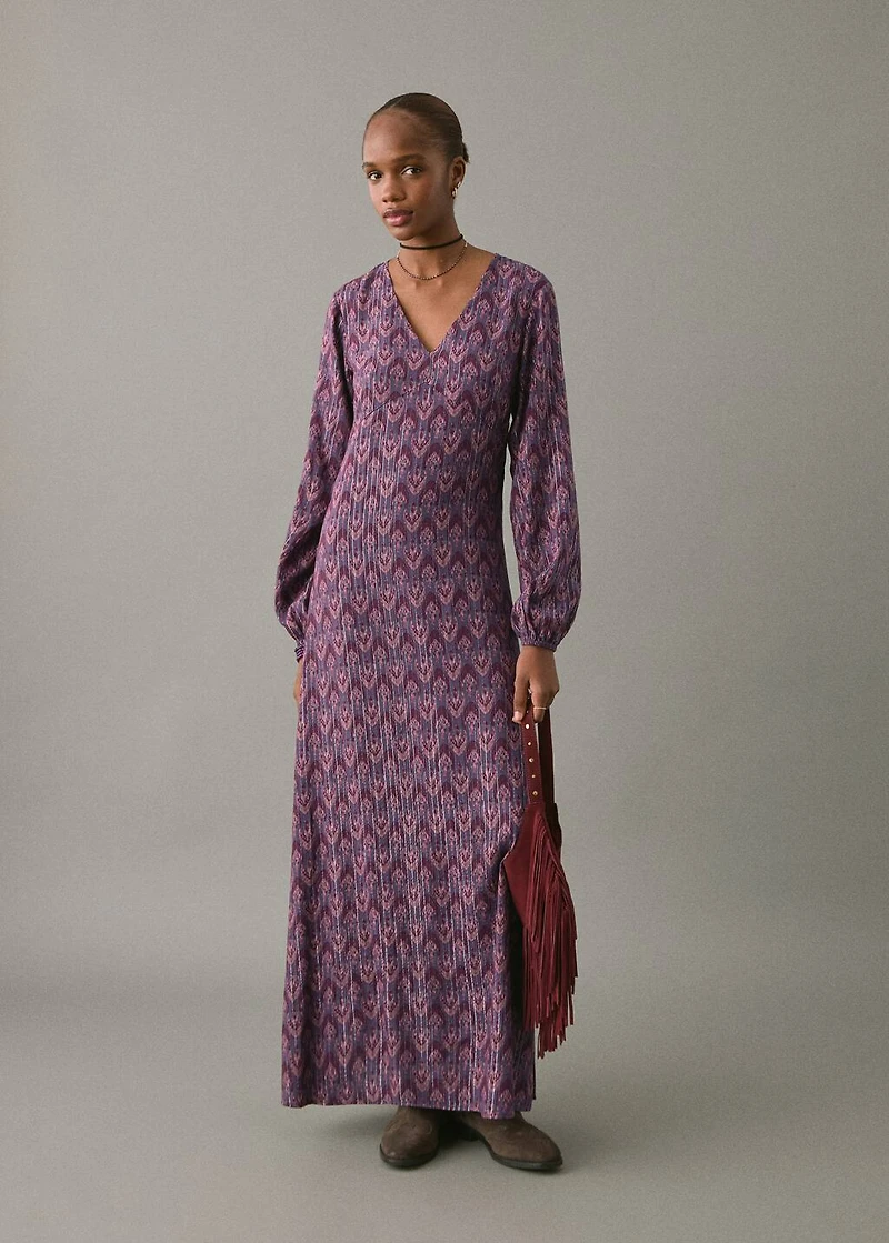 Lurex print dress