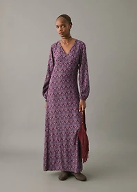 Lurex print dress