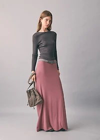 Long flared skirt