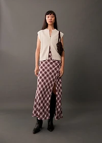 Knitted vest with zip