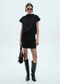 Leather-effect mini-skirt