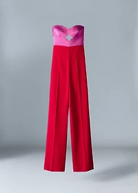Two-tone jumpsuit with opening detail
