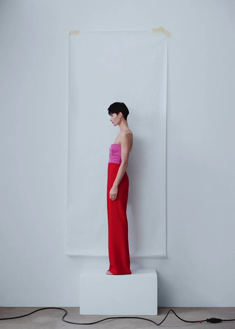 Two-tone jumpsuit with opening detail