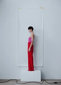 Two-tone jumpsuit with opening detail