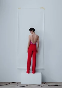 Two-tone jumpsuit with opening detail