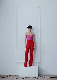 Two-tone jumpsuit with opening detail