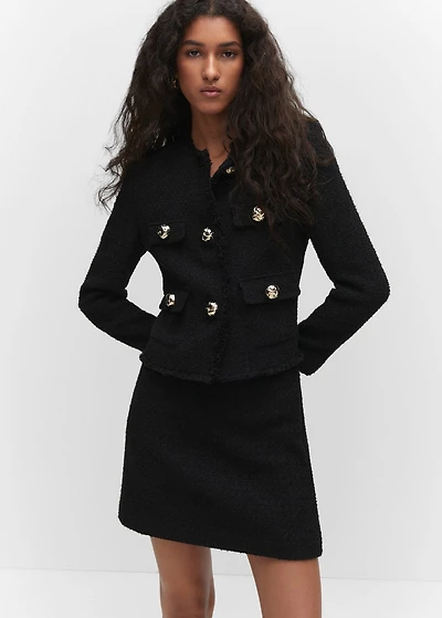 Tweed jacket with pockets
