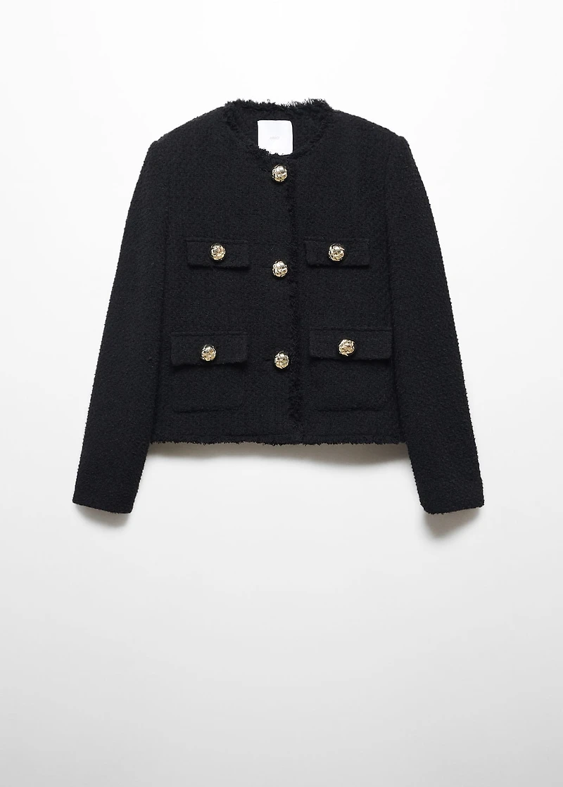 Tweed jacket with pockets