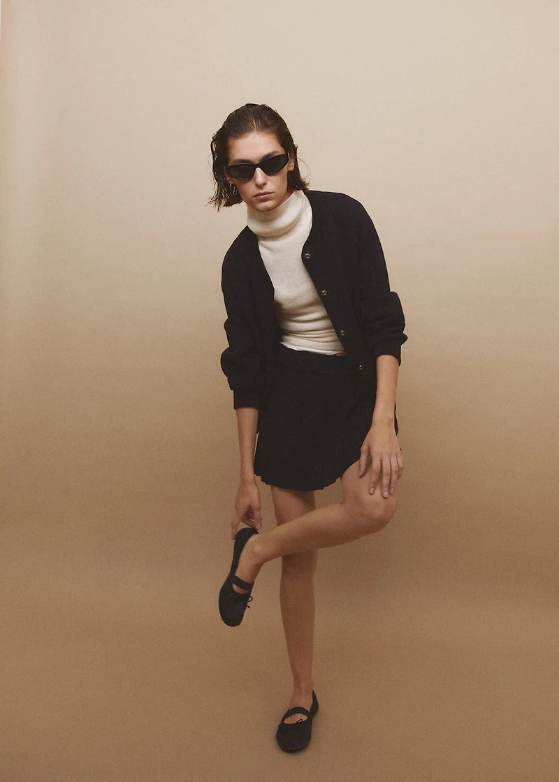 Elastic satin ballet flats