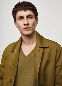 Relaxed-fit cotton trench coat