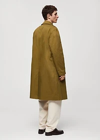 Relaxed-fit cotton trench coat