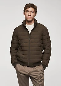 Ultra-lightweight water-repellent quilted anorak