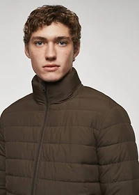 Ultra-lightweight water-repellent quilted anorak