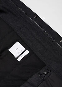 Short wool coat with pockets