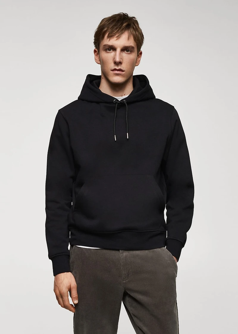 Kangaroo hooded cotton sweatshirt