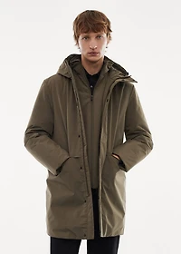 SOFEELATE® padded barn jacket with hood