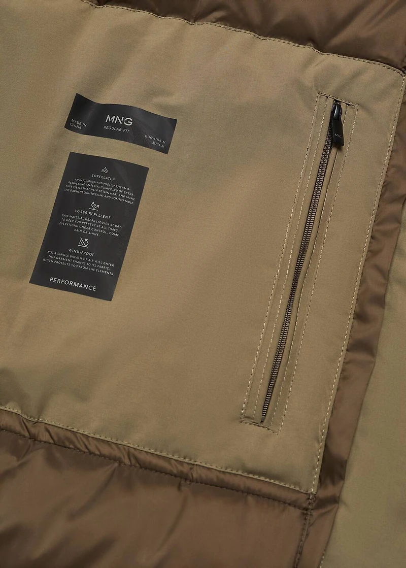 SOFEELATE® padded barn jacket with hood