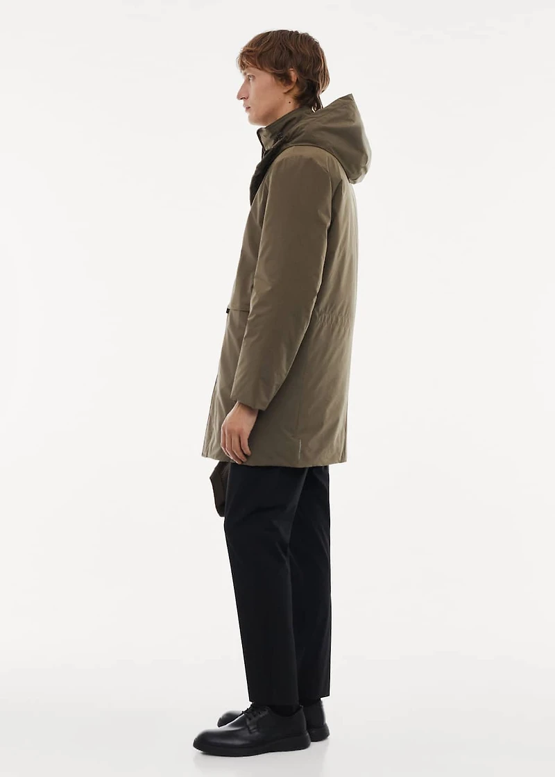 SOFEELATE® padded barn jacket with hood