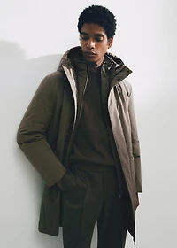 SOFEELATE® padded barn jacket with hood