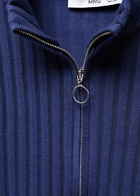 Zipper crop cardigan
